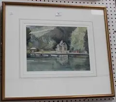 Neil Holland, Swanbourne Lodge, Arundel, watercolour