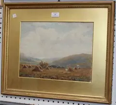 Cornfield, Cuckmere Valley by Vivian Rolt, watercolour, sold Jul 2014