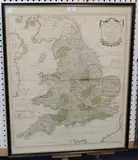 Thomas Kitchin, England and Wales, Accurately Delineated, engraving with near period colour