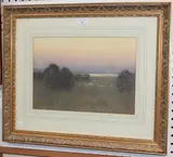 Harry T. Hine, Early Evening, Essex, watercolour