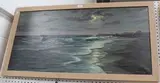 A. Beardsley, Nocturnal Beach Scene, oil on canvas