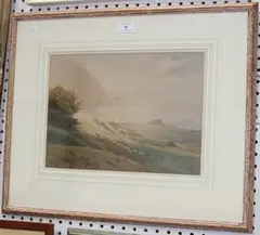 Charles William Taylor, Muntham Clump from Church Hill, Findon, watercolour