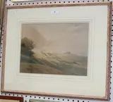 Charles William Taylor, Muntham Clump from Church Hill, Findon, watercolour