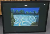 Andrew Norris, Moonlit View of a Maze, watercolour and gouache