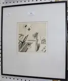 F. Connelly, Still Life' and 'A Discourse on Method', a pair of monochrome etchings, both signed, titled and inscribed 'A/P' in pencil