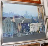 Norton Evans, Seagulls in a City Street, oil on canvas