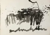 Groot werk van Anton Heyboer, Abstracte compositie, Plakkaatverf op papier