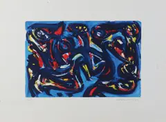 Theo Wolvecamp, Abstracte compositie, Lithografie op papier