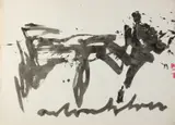 Groot werk van Anton Heyboer, Abstracte compositie, Plakkaatverf op papier