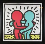 Keith Haring, Verliefd stel, Lithografie op papier