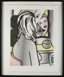Roy Lichtenstein, vrouw voor spiegel, Lithografie op papier