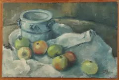 Henk Rhee, Stilleven, Olieverf op paneel