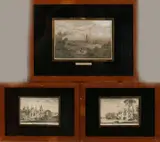 Drie antieke Hollandse gravures, Divers, Drie antieke Hollandse gravures