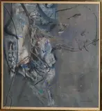 Henk Schuring, Abstracte compositie, Olieverf op papier