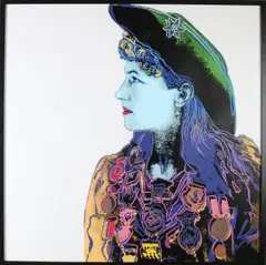Andy Warhol, Vrouw met cowboyhoed, Kleurenzeefdruk op Lenox Museum Board