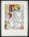Roy Lichtenstein, Naakte dame voor spiegel, Lithografie