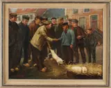 W. de Kok, Veemarkt, 1932, Olieverf op linnen