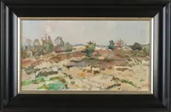 van Dulmen Krumpelman, Heide of duingezicht, Olieverf op linnen (marouflé)
