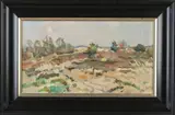 van Dulmen Krumpelman, Heide of duingezicht, Olieverf op linnen (marouflé)