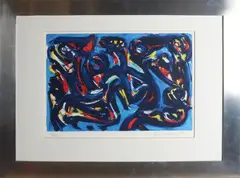 Theo Wolvecamp, Abstracte compositie, Lithografie op papier