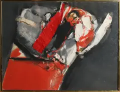 Henk Schuring, Abstracte compositie, Gemengde techniek collage