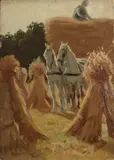 Evert Rabbers, Hooimijten, Olieverf op paneel