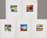 Zeefdrukken by Vijf diverse zeefdrukken Bob Kemper '91, Vijf diverse zeefdrukken Bob Kemper '91, sold Jul 2021