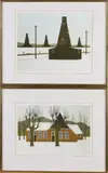 Boerderij + boortorens Boekelo by Twee reproducties Klaas Bernink, Reproductie op papier, sold Jul 2021