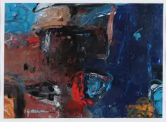 Gerriet Postma, Mondriaan, Acryl op papier