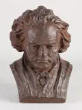 Zware terracotta buste van Ludwig van Beethoven, 1900, Zware terracotta buste van Ludwig van Beethoven