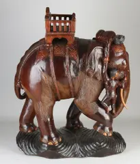 Groot houten figuur, Indische olifant
