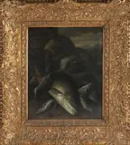 Jacob Gillig, Stilleven met vissen, Olieverf op paneel
