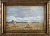Dirk Filarski, Hollands impressionistisch landschap, Olieverf op linnen