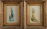 2x Jose de Siguenza, Twee mondaine dames, Olieverf op paneel