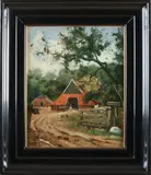 Gerard Krol, Twentse boerderij met boerin en kippen