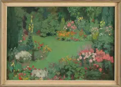 Elsa Wouterse van Doesburgh, Tuingezicht, Olieverf op linnen
