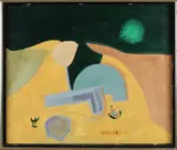 Wim Izaks, '88, Abstract, Olieverf op paneel