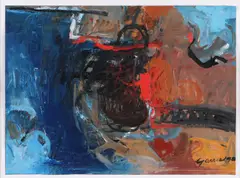 Gerriet Postma, '95, Mondriaan, Acryl op papier