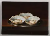 Stilleven met oesters op tinnen bord by C. Cornelisz, Olieverf op paneel, sold Apr 2021