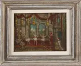Henri van Daalhof, Musicerende en dansende figuren, Olieverf op paneel