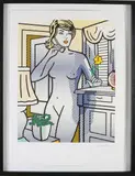 Roy Lichtenstein, Naakte dame in interieur, Lithografie op papier