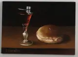 Stilleven met Roemer en brood by C. Cornelisz, Olieverf op paneel, sold Apr 2021