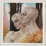 Johfra Bosschart, Zelfportret met vrouw, Aquarel op papier