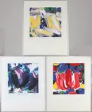 3x J.A.S. J.A. Smit, Tulpen, Lithografie op papier