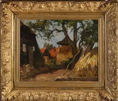 Charles Dankmeijer, Boerderij met hooischuur, Olieverf op linnen