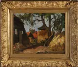 Charles Dankmeijer, Boerderij met hooischuur, Olieverf op linnen