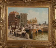 Anton Karssen, Leuvenhaven Rotterdam, Olieverf op linnen