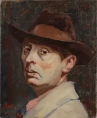 Louis Hartz, Zelfportret, Olieverf op linnen