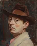 Louis Hartz, Zelfportret, Olieverf op linnen