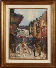 Jan Kelderman, Stadsgezicht met figuren